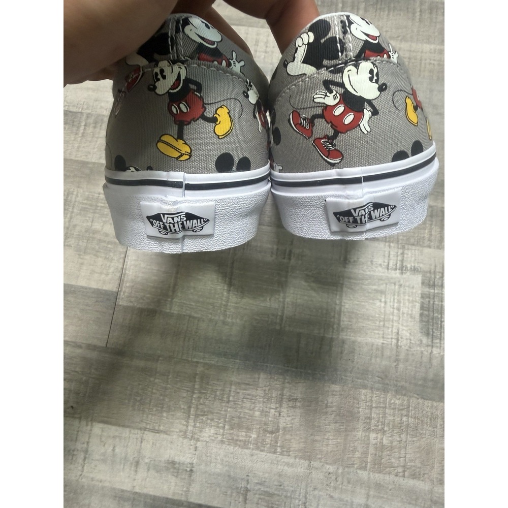 Disney X Vans Mickey Mouse Gray Slip-on Sneakers Men's Size 9.5 New W/box - Picture 7 of 7